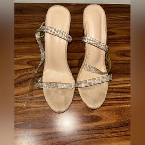 Elegant Silver Strappy Women's Heels